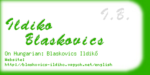 ildiko blaskovics business card